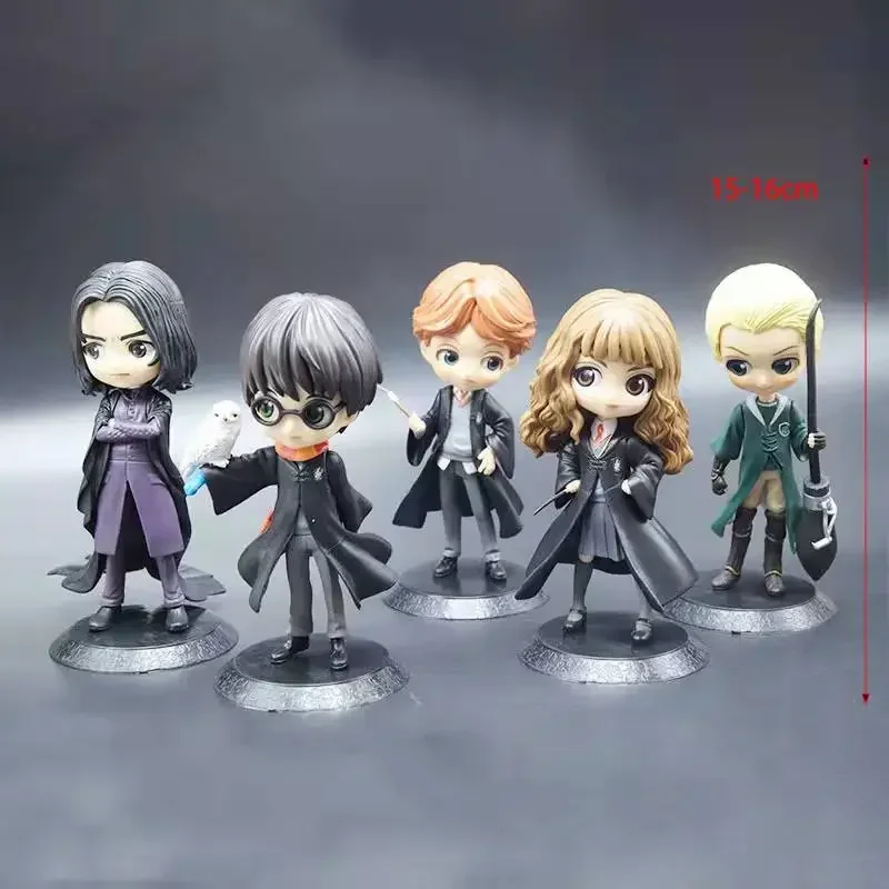 Magic Student Figure Model Toy Set Hermione Ron Malfoy Anime Figures Toy Hogwarts Student Doll Ornaments Regalo Di Compleanno
