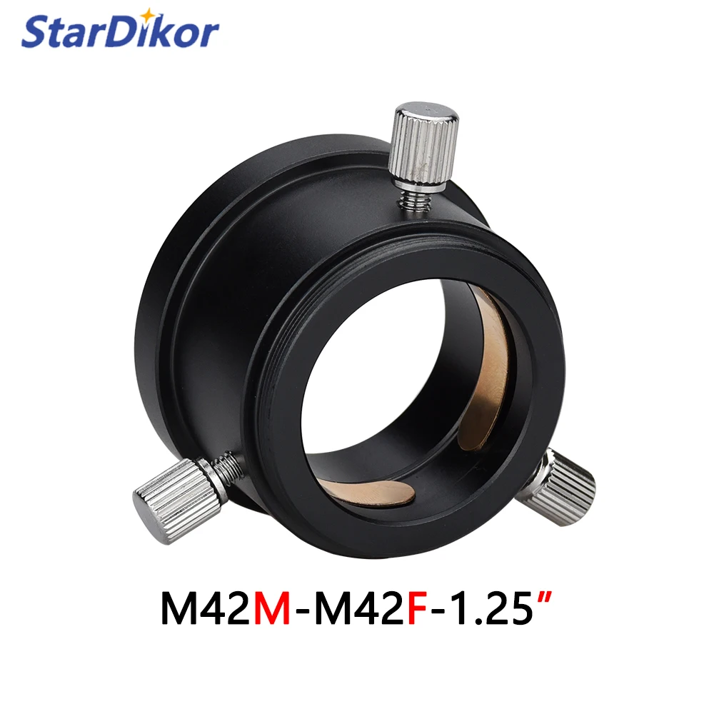 Adattatore Per Accessori Per Telescopio Stardikor Adattatore Da 1.25 "M42X0.75 A 1.25 Pollici Con Anello Di Compressione Per Fotocamera Zwo Qhy Full M