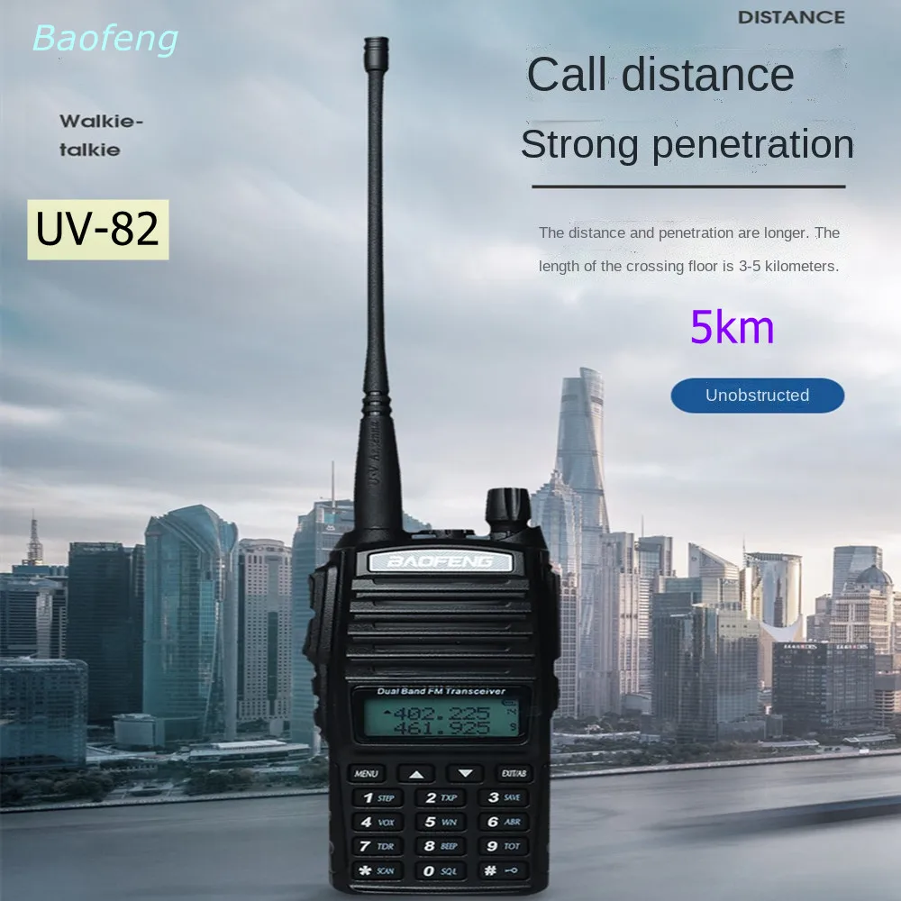 Baofeng Uv-82 Walkie-Talkie Uv82 Walkie Talkie Radio Mobile Ad Alta Potenza Doppia Banda Apparecchiature Radio Portatili Wireless Per Esterni