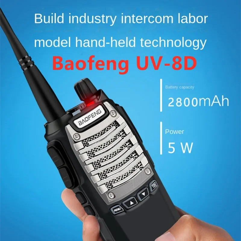 A + Radio Baofeng Uv-8D Auto Walkie Talkie Radio Mobile Ultrasuoni Split-Type Funzione Pulsante Hotel Security Crew Use