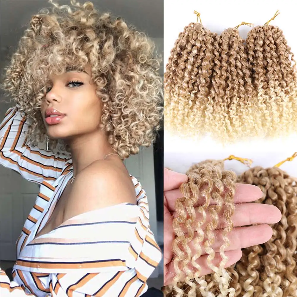 Estensioni Dei Capelli Sintetici Marly Bob Ombre Marly Jerry Curl Giamaicano Bounce Crochet Hair Afro Crespi Ricci All'Uncinetto Trecce
