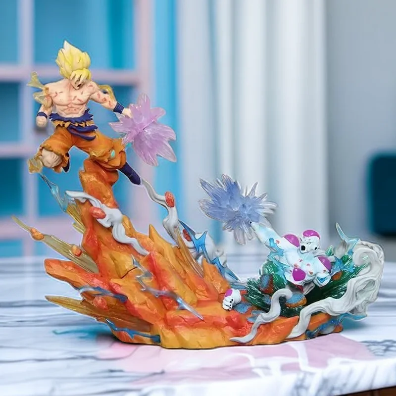 20Cm Dragon Ball Z Figure Sky Freezer Vs Goku Figure Sky Top Wcf Kamehameha Anime Pvc Action Figurine Collection Giocattoli Regali