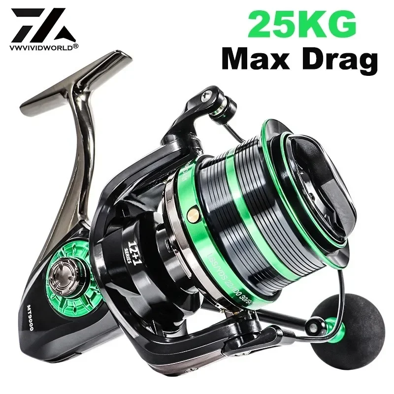 Vx 9000-12000 Serie 25Kg Max Drag Long Shot Jigging Spinning Reel Surf Fishing Casting Mulinelli Mulinello Da Pesca A Traina In Acqua Salata