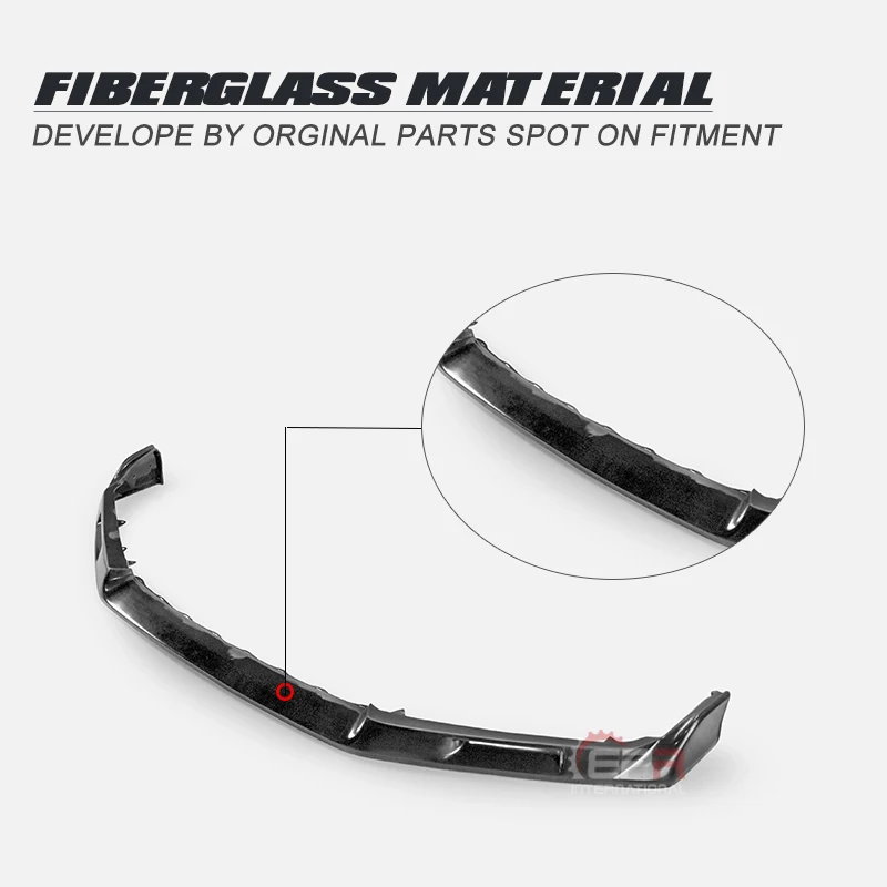 Per Civic Fk8 Ev Labbro Anteriore In Fibra Di Vetro In Stile Assetto Fk8 Frp Carbonio Lucido Paraurti Splitter Kit For2017 + Tipo R Fk8 Body Kit Da Co