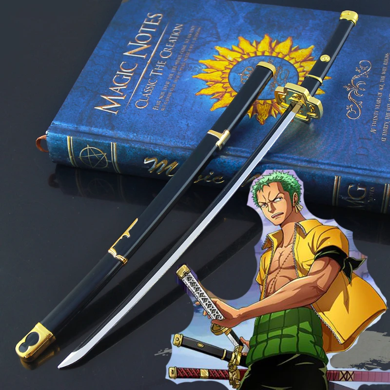 Roronoa Zoro Sword Samurai Katana One Piece Spada In Acciaio Inossidabile Pirate King Souvenir Decorazione Craft Cosplay Demon Slayer