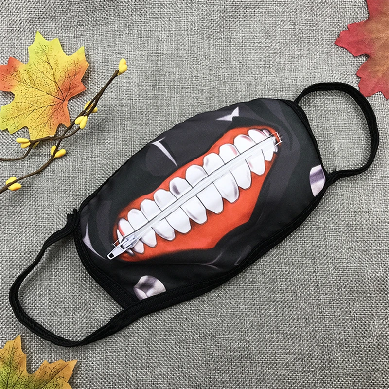 Tokyo Ghoul Kaneki Ken Mask Maschere Per Il Viso Cosplay Anime Zipper Masks Puntelli