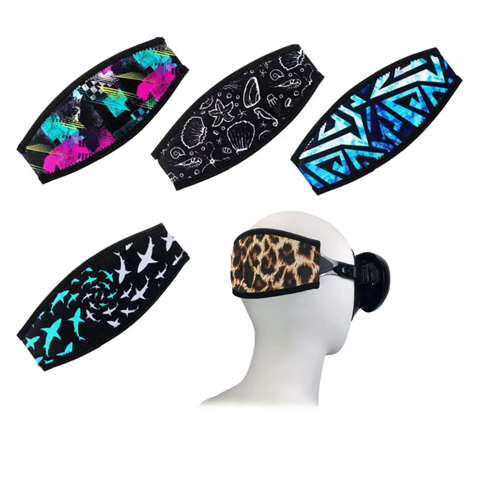Neoprene Scuba Diving Mask Strap Cover Comfort Imbottito Protection Long Hair Band Equipment Gear Accessories Diving Masks Strap