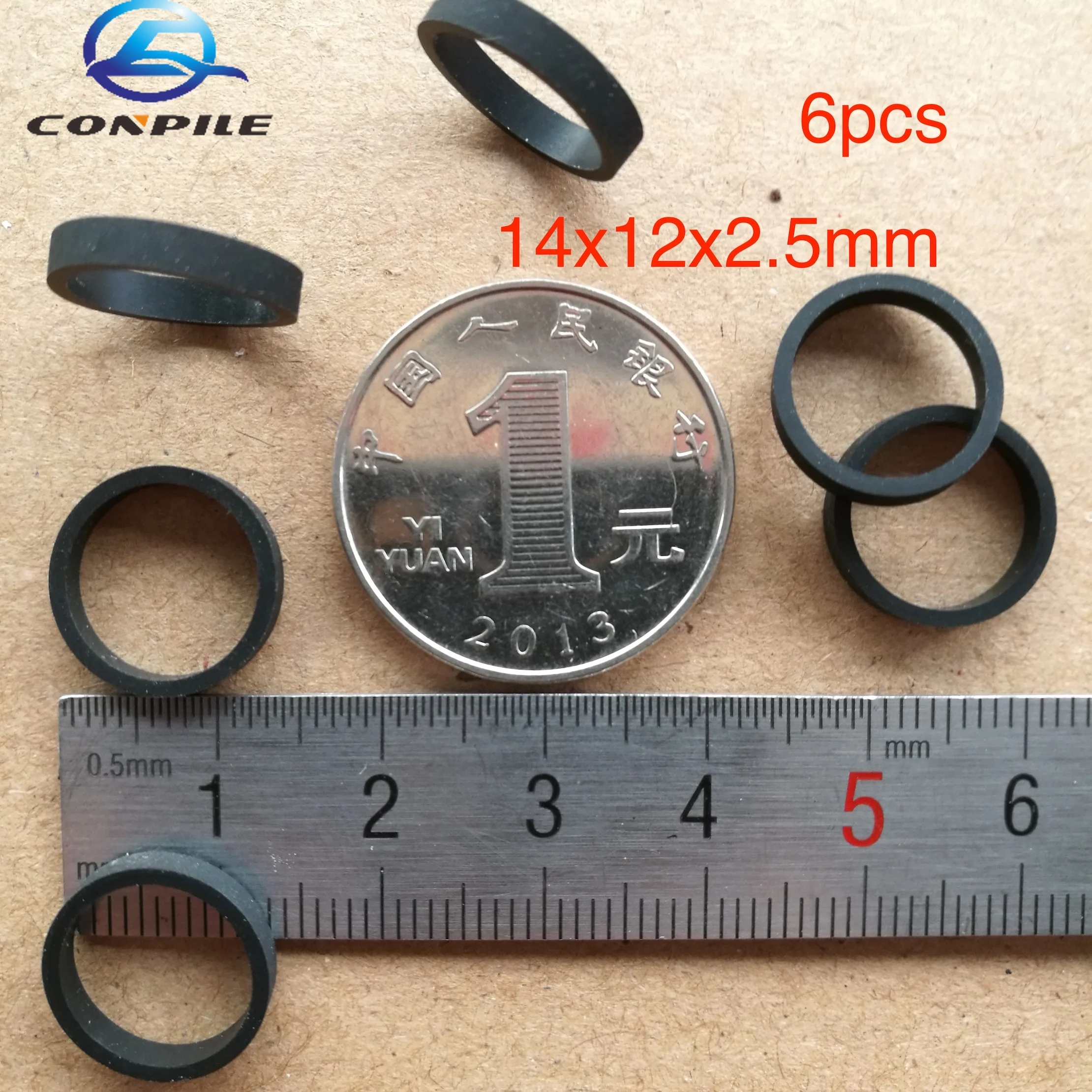 6Pcs 14*12*2.5Mm Ammortizzatore Della Ruota Per Puleggia Della Cinghia Cassette Deck Audio Tape Recorder Pinch Roller Stereo Player
