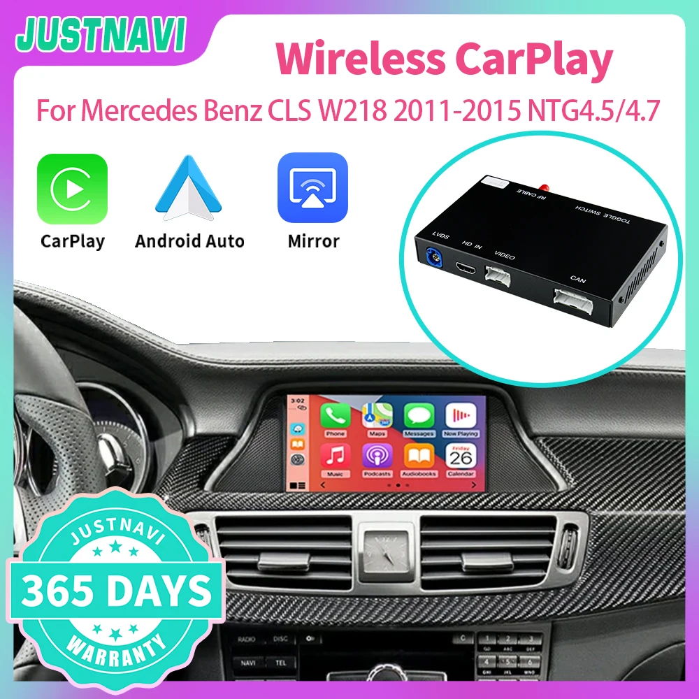 Justnavi Wireless Carplay Per Mercedes Benz Cls W218 2011-2015 Con Android Auto Mirror Link Airplay Car Play Funzioni