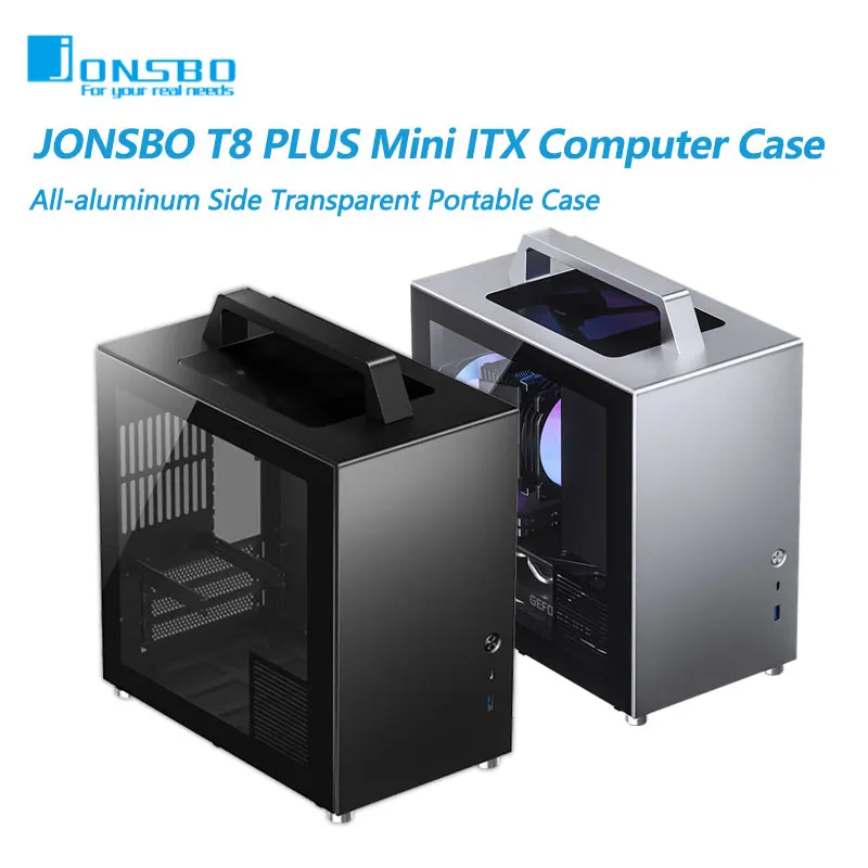 Jonsbo T8 Plus Itx Mini Custodia Piccola Valigia Interamente In Alluminio Computer Desktop Portatile Custodia Da Gioco Con Telaio Vuoto Con Ventola Ar