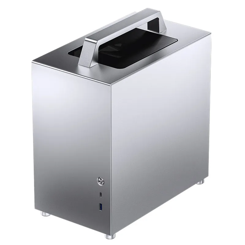 Jonsbo T8 Plus Case Mini Itx Computer Portatile Lato Telaio Trasparente Itx Scheda Madre Atx Power Alluminio Con Ventola Argb Da 14Cm