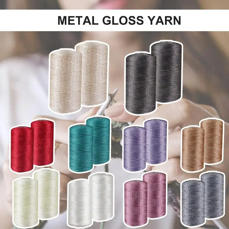 2Pcs Art Yarn Cord Nylon Crochet Yarn Cord Borse Fai Da Te Cestino Cappello Estivo Corda Artigianale Corda Fatta A Mano Per Maglieria Uncinetto Filato
