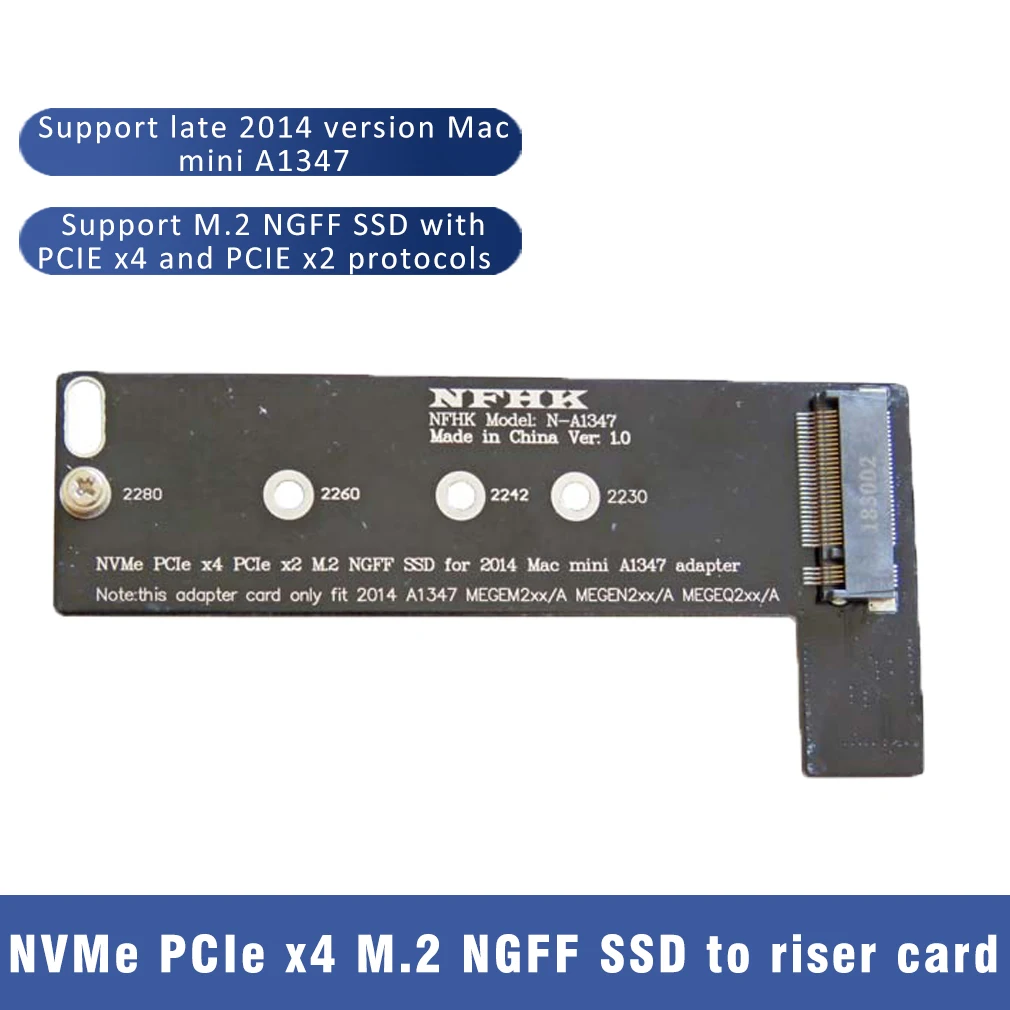 Nvme Pcie X4 M.2 Ngff Ssd To Late 2014 Mac Mini A1347 Ssd Mgem2 Mgen2 Scheda Adattatore Mgeq2