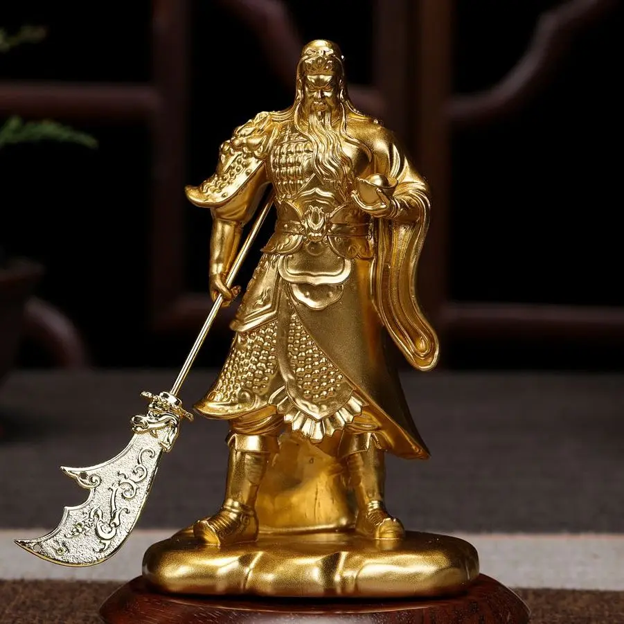Statua Di Guan Yu-Guan Gong, Guan Yun Chang, Kwan Kung, Statua Di Gong Di Kuan Figurine Di Dio Della Ricchezza Marziale Decorazione Dell'Ufficio Domes