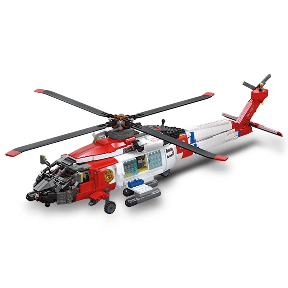 Stati Uniti Moderno Modello Di Veicolo Militare Building Block Mh-60T Jayhawk Elicotteri Ww2 Army Air Force Figure Brick Planes Toy