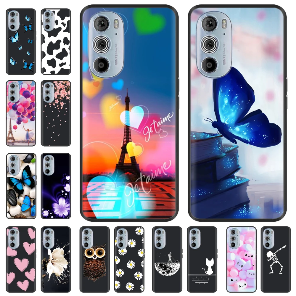 Per Moto Edge 30 Pro Case Edge Plus 2022 Cover Soft Black Silicone Bumper Shell Per Motorola Edge 30 Pro Edge + 2022 Case Coque