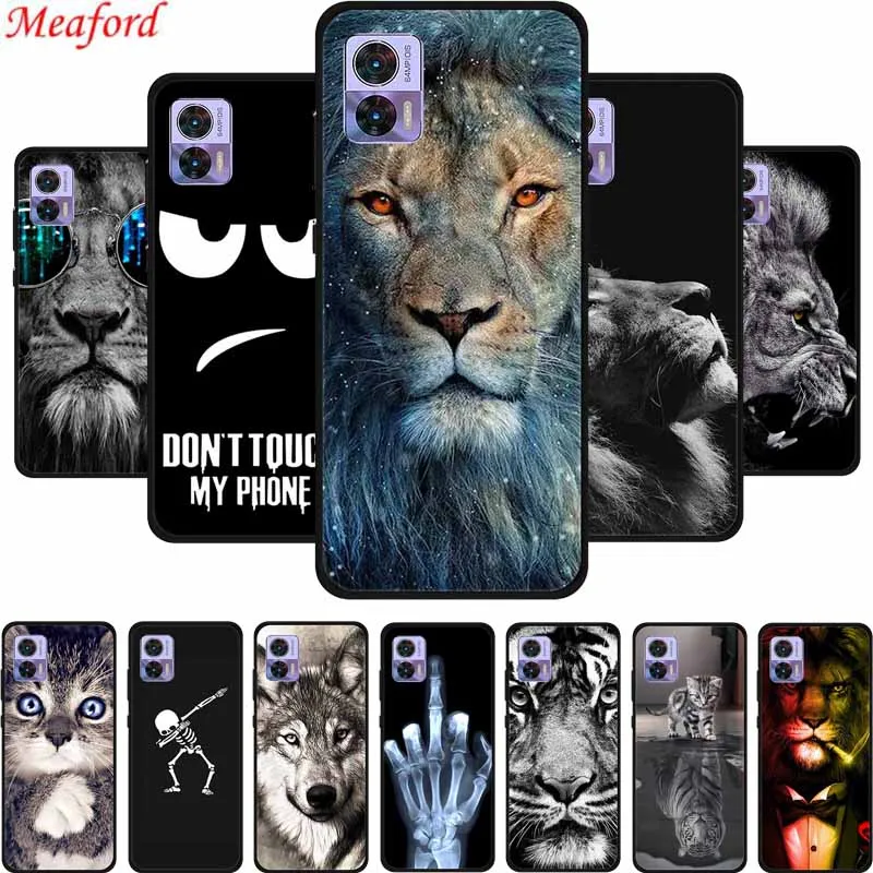 Per Motorola Edge 30 Neo Custodia Per Telefono Cover Lion Wolf Tiger Cat Custodia Morbida In Silicone Nero Per Custodia Moto Edge 30 Neo Lite