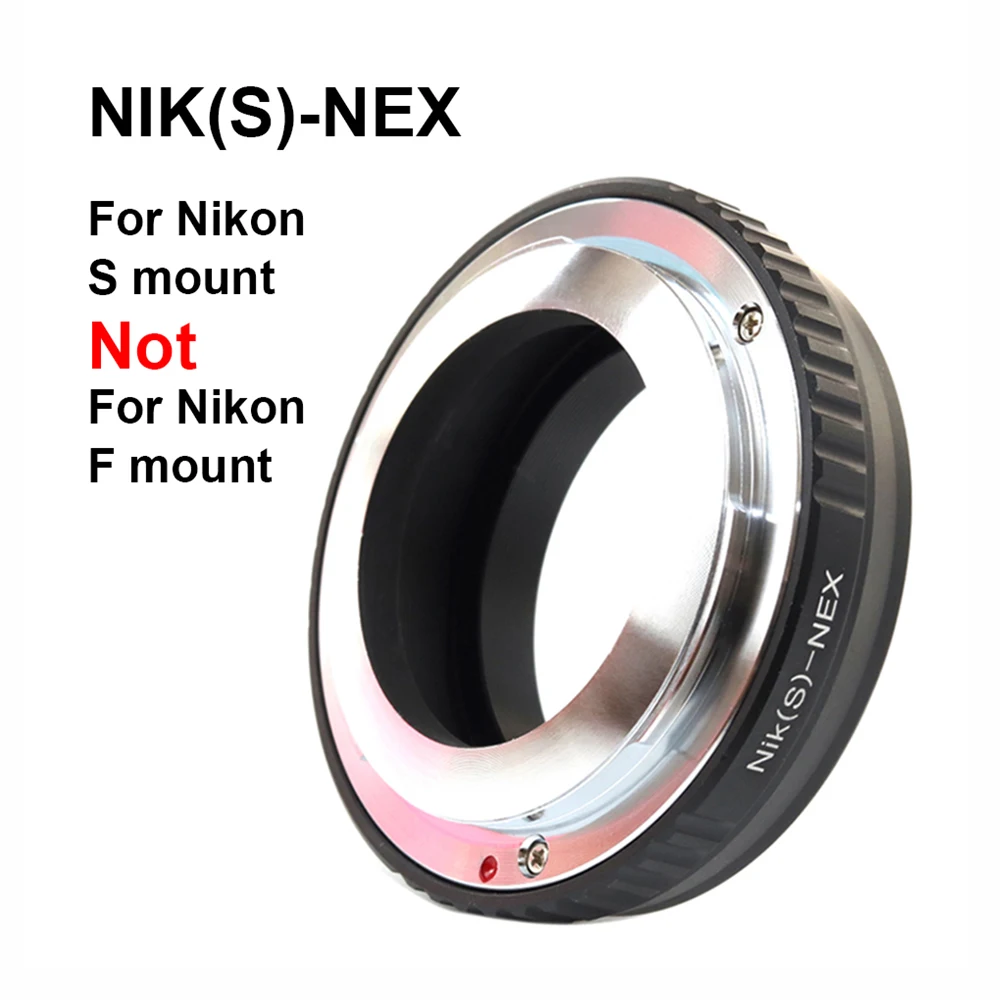 Nik(S)-Nex Nik S-Fe Nikon-Sony Mount Adapter Ring Per Nikon Rangefinder Camera S Mount Lens Per Sony Fe/E Mount Camera A7 A9 Nex