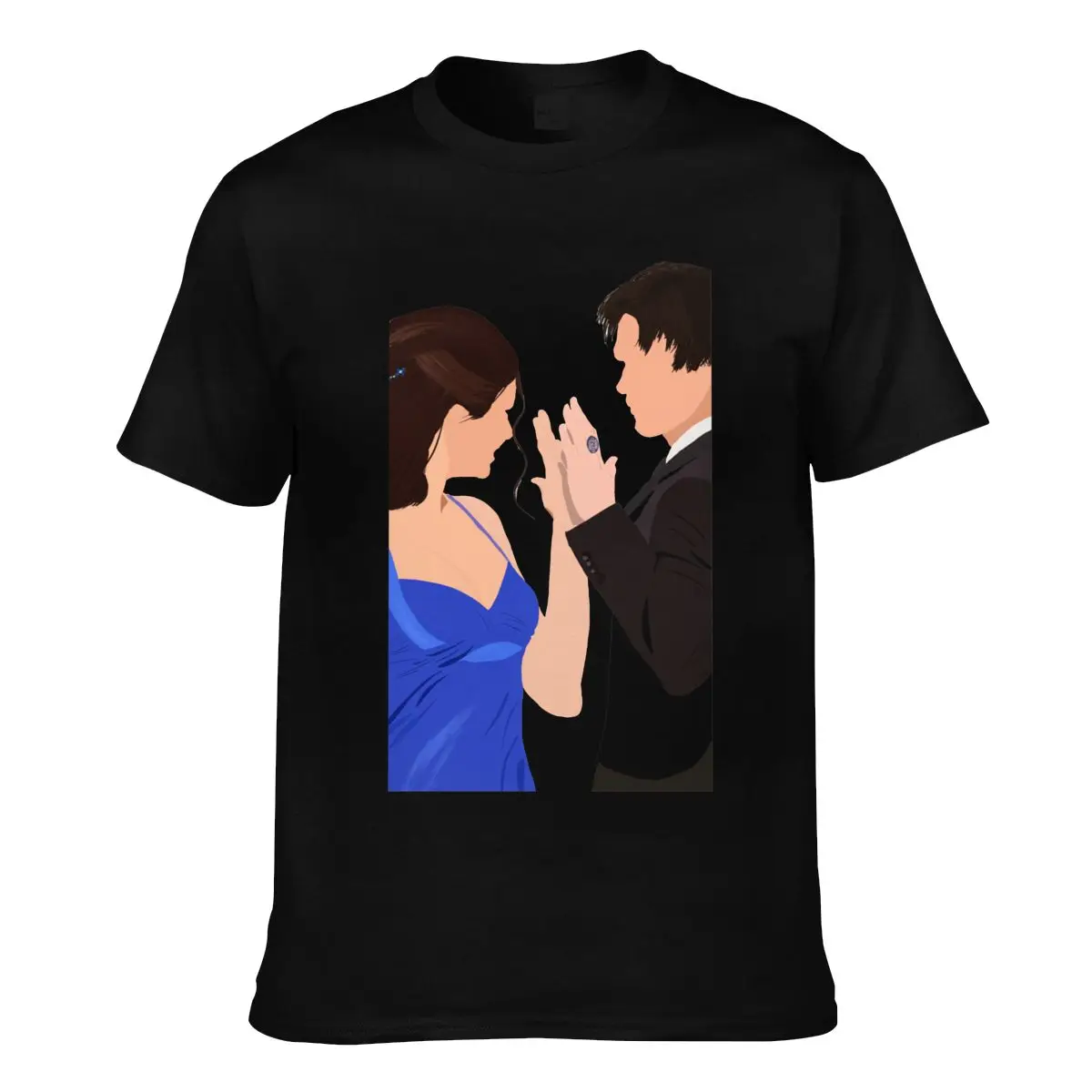 Damomo Ed Ena Pure T-Shirt Uomo Vampire Diaries Salvatore Oak Dance Classic T-Shirt Girocollo Premium Tshirt