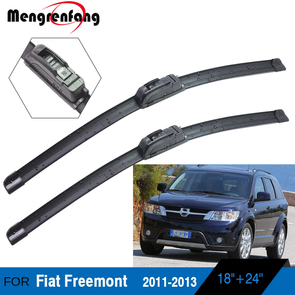 2 Pezzi Auto Davanti Parabrezza Tergicristallo Gomma Morbida Frameless Wiper Blades Per Fiat Freemont 2011 2012 2013