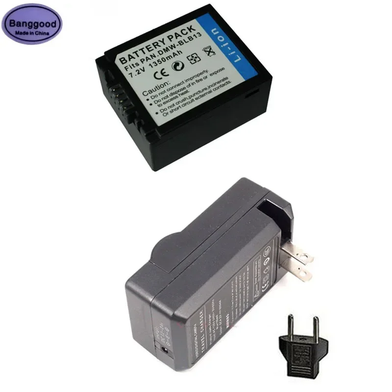 Batteria Per Fotocamera 7.2V 1350Mah Dmw-Blb13 Dmwblb13 + Caricabatterie Ca Per Panasonic Lumix Dmc-Gf1 Dmc-Gh1 Dmc-G1 Dmc-G2 Dmc-G10