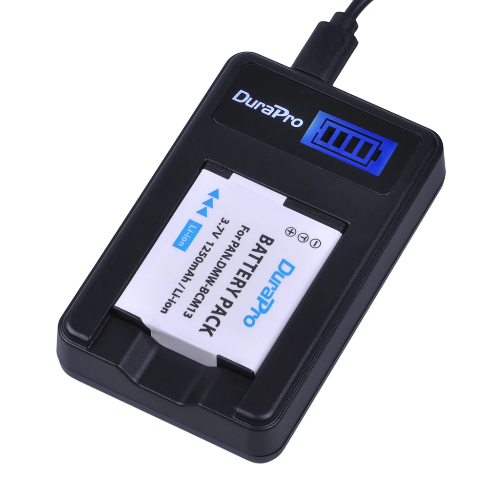 1 Pz Dmw-Bcm13 Dmw Bcm13 Bcm13 Batterie Per Foto/Videocamera + Lcd Usb Caricabatterie Per Panasonic Lumix Dmc-Zs27, Zs30, Zs35, Dmc-Zs40/Zs50, Ft5, Lz