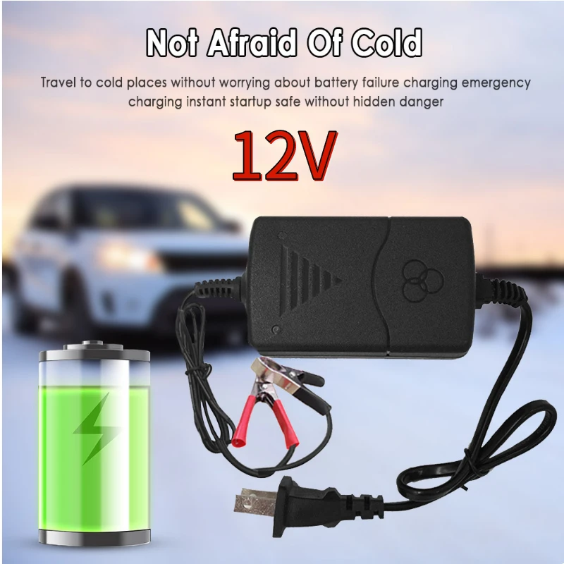 Dc 12 V Volt 1A 220V Motore 5Ah 7Ah 10Ah 12Ah 17Ah Moto 12 V1A 1000Ma Smart Piombo Acido Agm Gel Auto Moto Caricabatteria