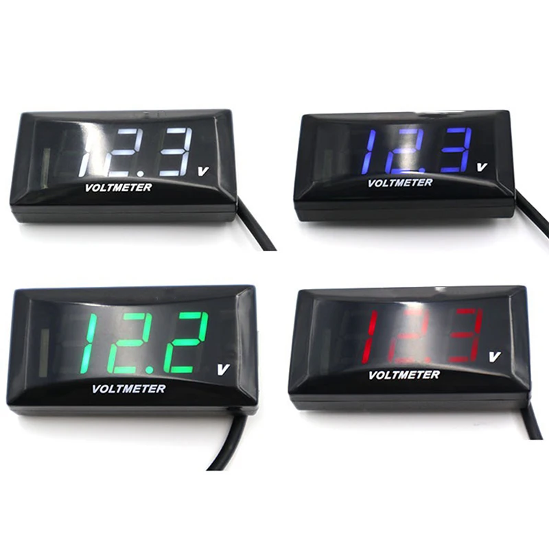 Voltmetro Universale 12 V Display Lcd Misuratore Di Tensione Moto Per 24 Volt 12 Volt Indicatore Di Temperatura Per Auto Voltimetro 12 V