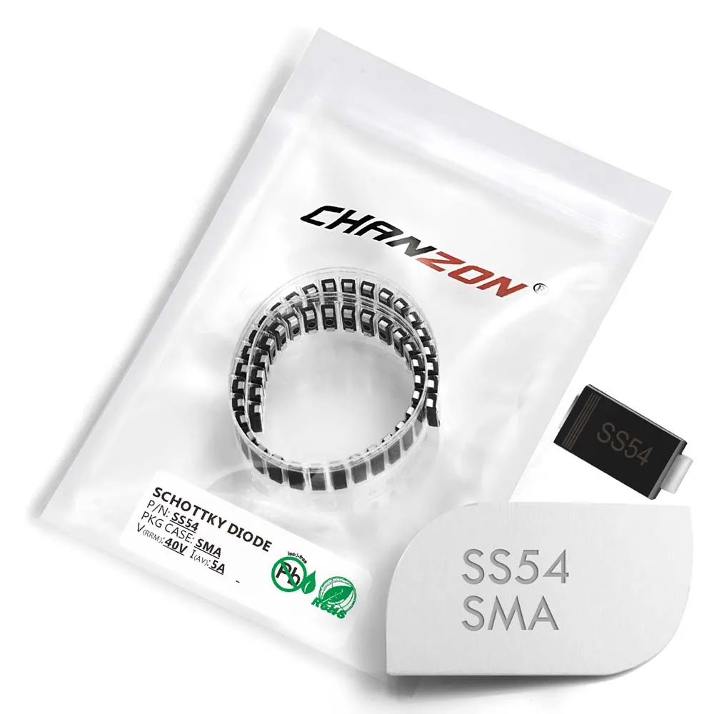 50 Pz Ss54 Smd Diodi Raddrizzatori A Barriera Schottky 5A 40 V Sma Do-214Ac 5 Amp 40 Volt