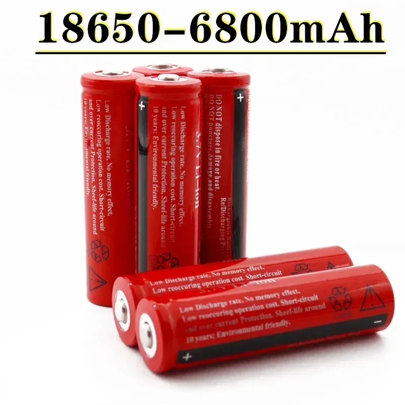 18650 Batterie Al Litio 3,7 V Volt 6800Mah Brc 18650 Akku Li-Ion Lithium-Batterien Fuir Power Bank Taschenlampe