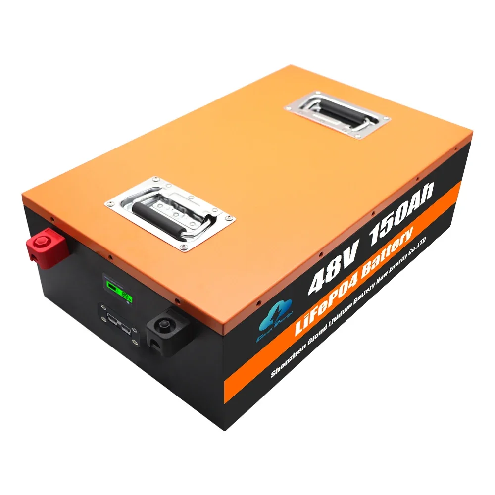 Cloud Energy 48 V 150Ah Lifepo4 Batteria 48 V Agli Ioni Di Litio Volt Solare Akku Golf Cart Per Pannello Con Bms Iron Fosfato Bank