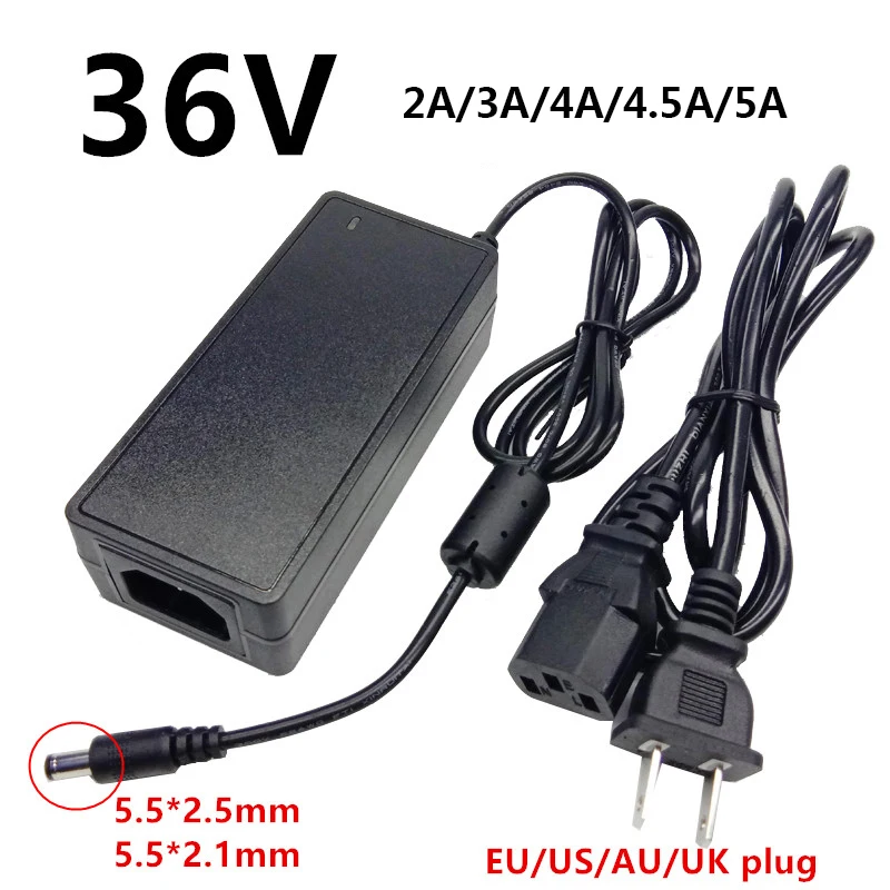 Alimentatore Universale Ac Dc 36 V Alimentatore 36 V 2A 3A 4A 4.5A 5A Adattatore 36 Volt Adattatore 36 V5A 36 V4A 36 V3A Commutazione 5.5Mm X 2.5Mm