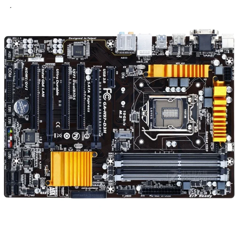 Per Scheda Madre Gigabyte Ga-H97-D3H Scheda Madre 32Gb Lga 1150 Ddr3 Atx H97 Testata Al 100% Completamente Funzionante
