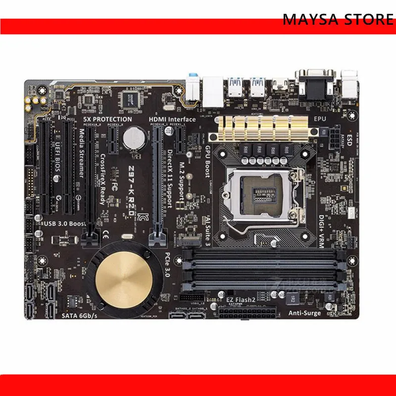Per Asus Z97-K R2.0 Presa Scheda Madre Lga 1150 Ddr3 Z97 Sata3 Usb3.0 Scheda Madre Testata Al 100% Completamente Funzionante