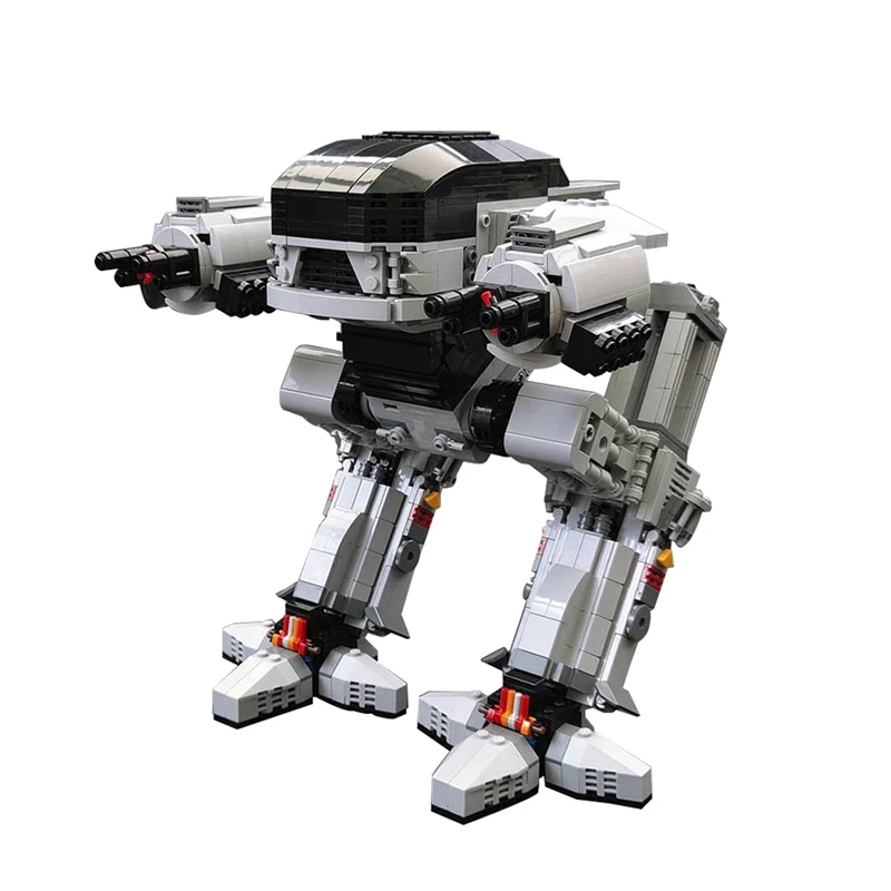 Gobricks Ucs Scale Ed-209 Modello Di Robot Che Esegue Robot Meccanico War Police Enforcement Series 209 Moc Building Block Gift