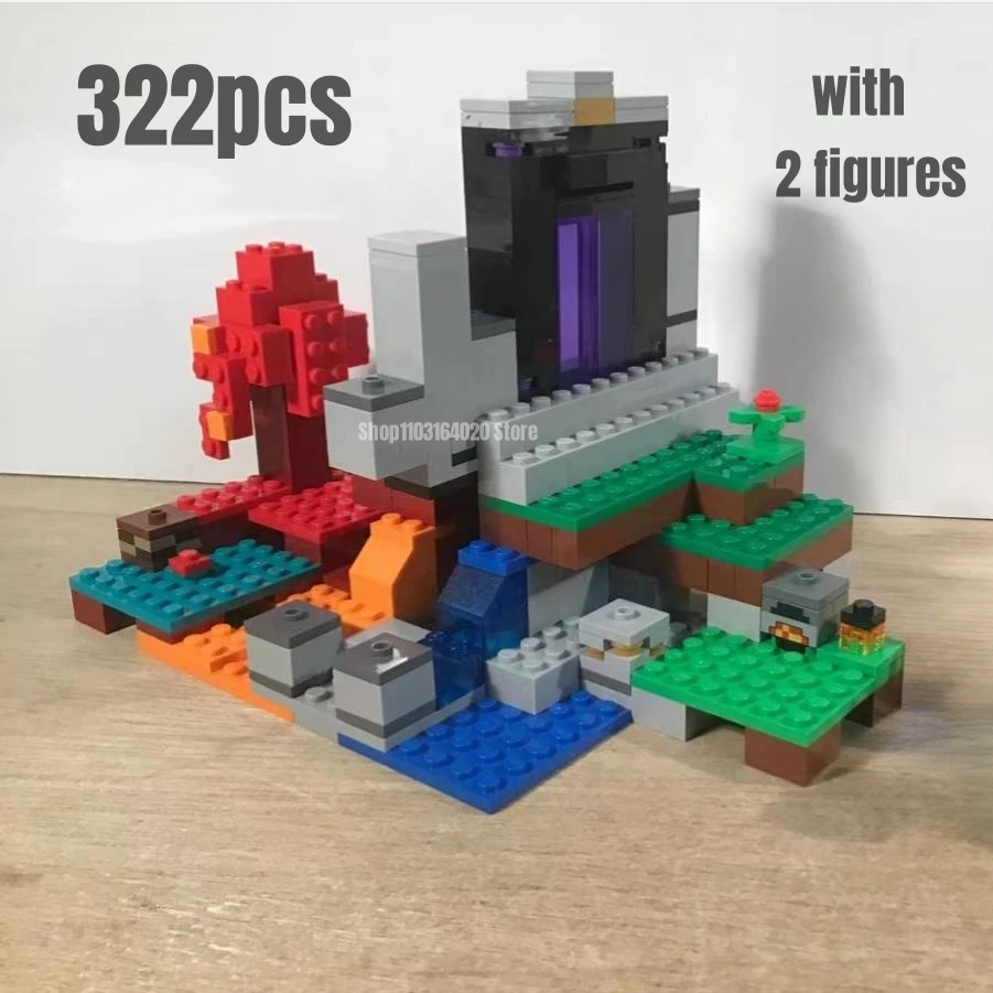 322Pcs Moc Ha Distrutto Il Modello Di Blocchi Di Costruzione Del Portale Adatto A 21172 Giocattoli Di Mattoni Per Il Regalo Dei Bambini