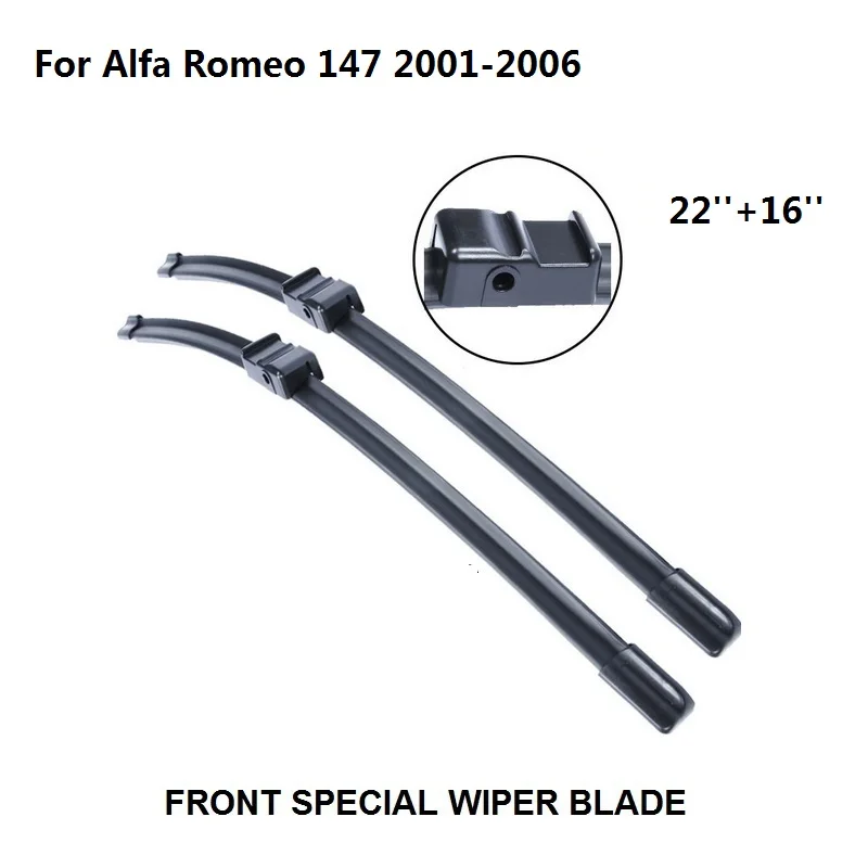 Per Alfa Romeo 147 2001-2006 22 '' + 16 '' Naturale Del Tergicristallo Lama Accessori Per Auto Car Gomma Tergicristalli