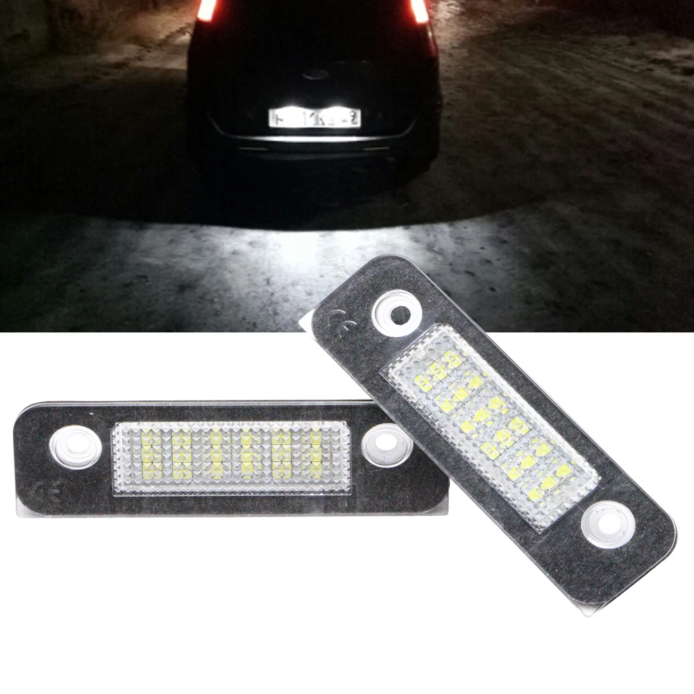 2Pc Led Targa Luce Per Focus Fusion Mondeo Mk2 Fiesta V Mk6 Mondeo Mkii 1996-2010