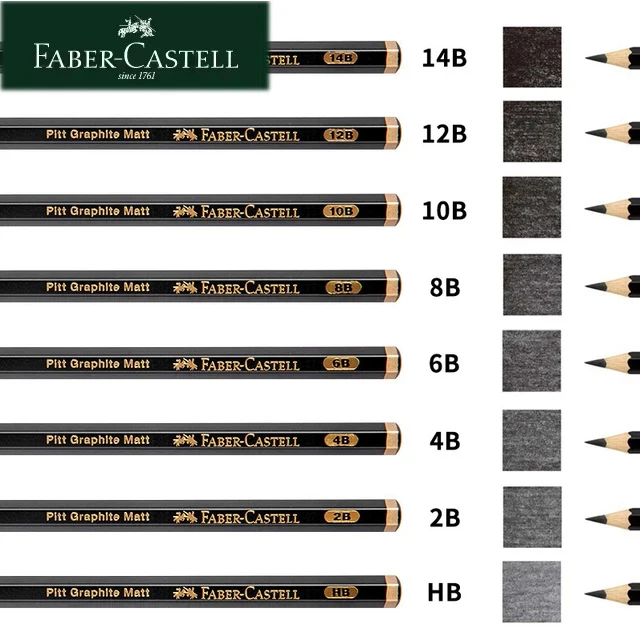 12 Pezzi Tedesco Faber-Castell Matte Sketch Pencil Painting Art Graphite Pencil Shadow Writing Sketch Drawing Design Art Supplies