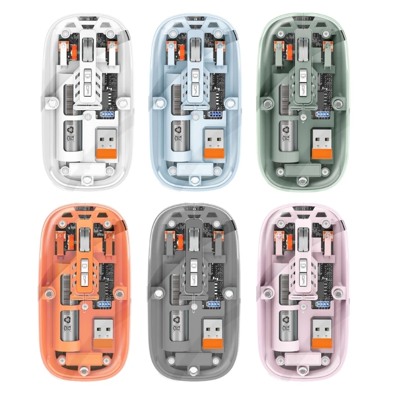 Elegante Batteria Ricaricabile Per Mouse Wireless 2.4G+Bt1+Bt2, Ritorno Rapido Sul Desktop