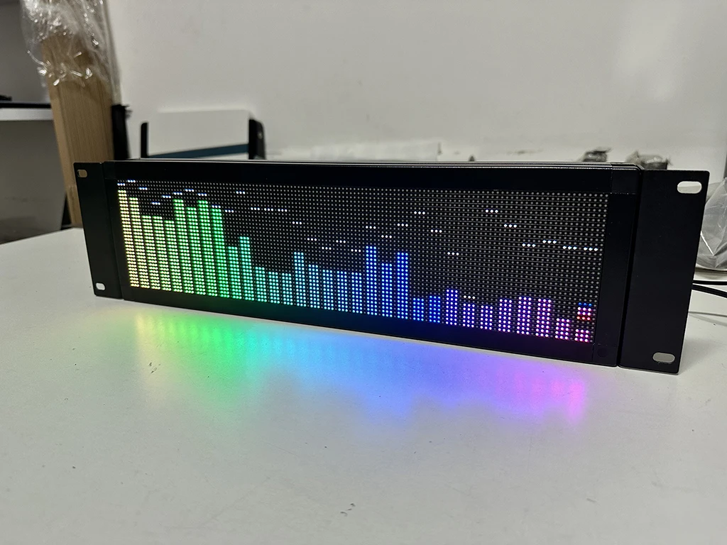 Nuovo As1000 Professionale Full Color Rgb Pickup Rhythm Rack Mount Analizzatore Di Display A Spettro Musicale Monitor Audio Stereo Armadio 3U