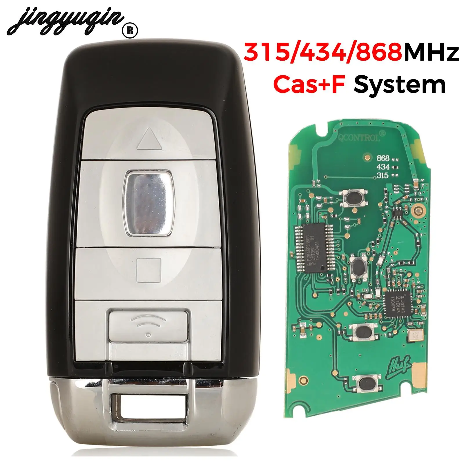 Jingyuqin Cas4/Fem System 315Mhz/434Mhz/868Mh Per Rolls-Royce Cullinan Dawn Ghost Phantom Wraith Remote Car Key Pcf7945 Chip