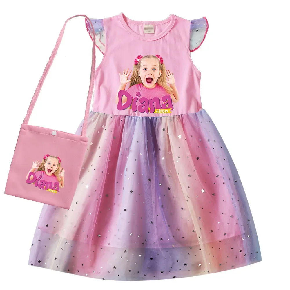 Diana E Roma Dress For Girls Princess Princess Costumes Bambini Compleanno Halloween Party Vestidos Bambini Abiti A Maniche Corte