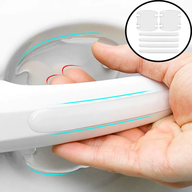 8 Pezzi Maniglia Della Portiera Dell'Auto Ciotola Adesivi Protettivi Antigraffio Universale Per Accessori Bmw F30 Golf 8 Nissan Leaf Toyota Chr