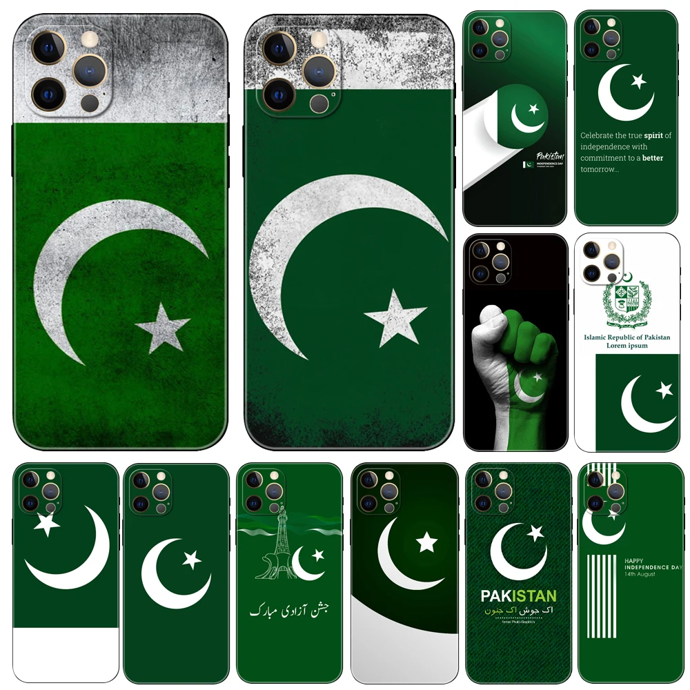 Custodia Per Telefono Bandiera Pakistan Per Iphone 14 2020Se 6 6S 7 8 Plus X 10 Xr Xs 11 12 13 Mini Pro Max Cover Posteriore In Tpu Nero Morbido