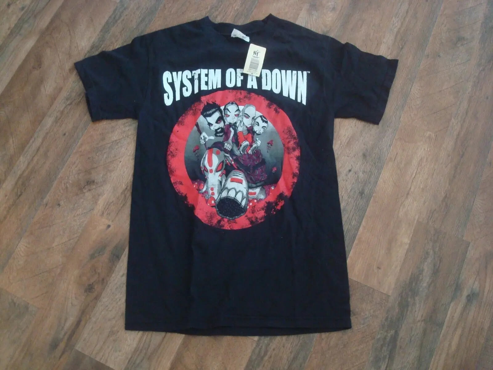 Vintage System Of A Down Mens Small Black T Shirt Clock Hyptize Mezmerize