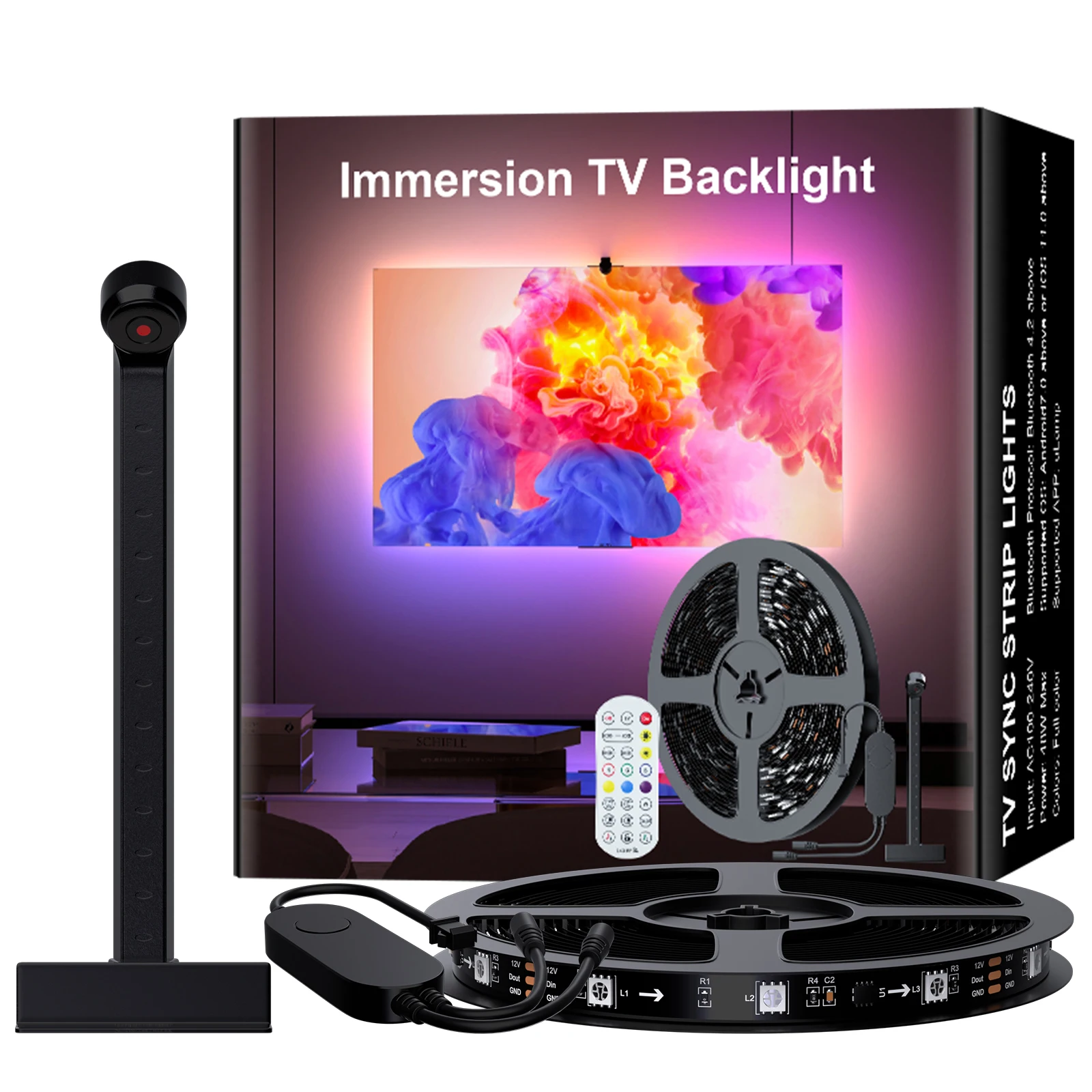 Smart Ambient Lighting Tv Pc Retroilluminazione A Led App Camera Sync Usb Led Strip Lights Control Strip Lights Gaming Immersion Tv Led Usb