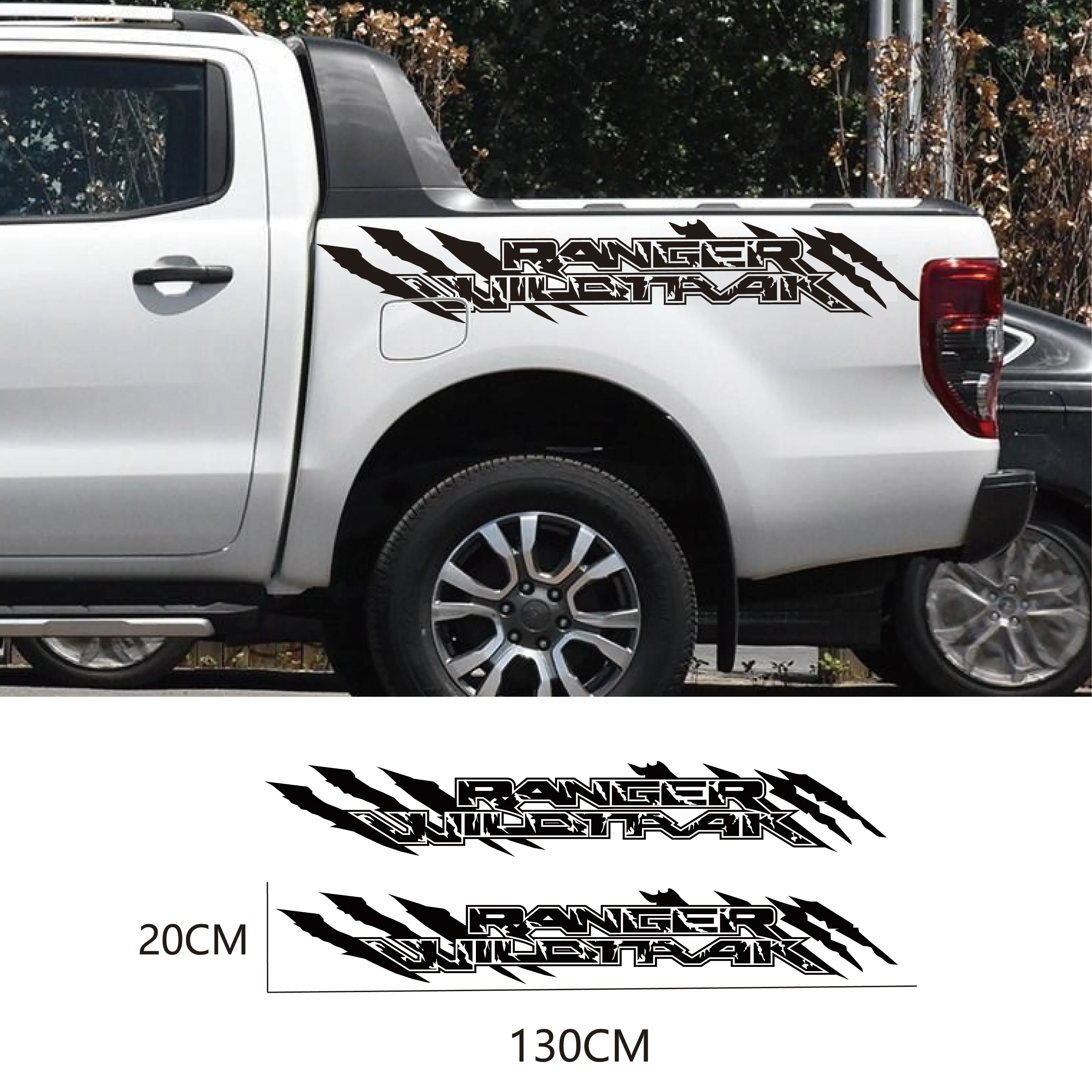 Pickup Box Adesivi Laterali Per Ford Ranger Raptor Decalcomanie Per Auto Camion Posteriore Tronco Laterale Pellicola In Vinile Decor Cover Auto Tuning