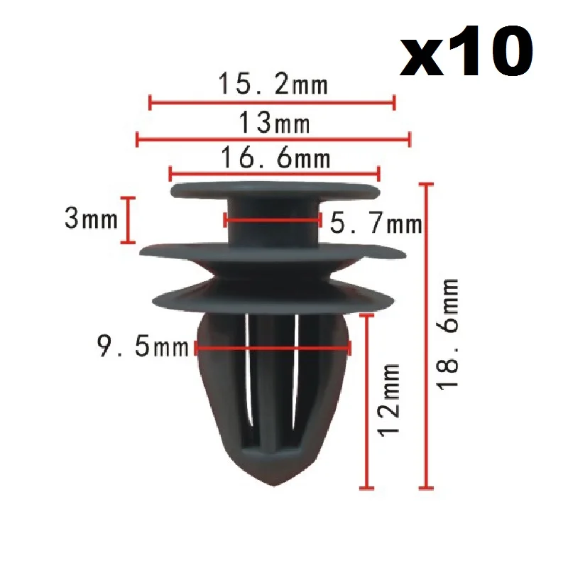 10X Per Honda Accord, Per Civic, Prelude, Odyssey E Del Sol Pinze Front & Rear Door Trim Pannello Di Fermo Per Acura Integra E Leggenda