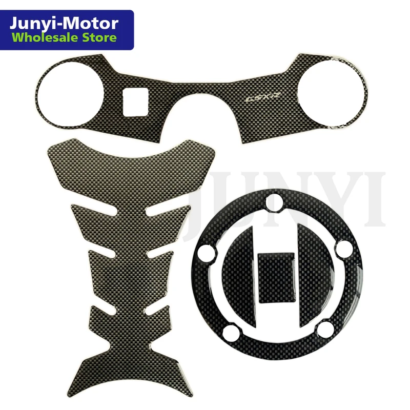 Per Suzuki Gsxr 1000 2005 2006 K5 K6 Moto 3D Serbatoio Carburante In Fibra Di Carbonio Fish Bone Front End Top Clip Adesivo In Carbonio Decalcomania